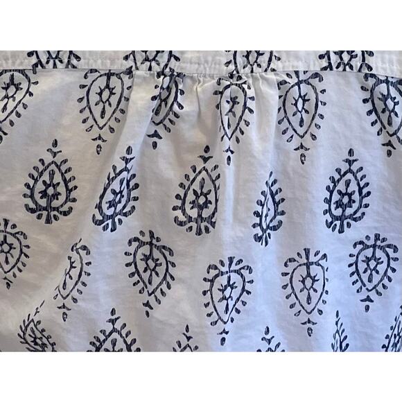 Talbots Navy Blue Allover Print Cotton Button Down Shirt, Size M - Picture 6 of 11